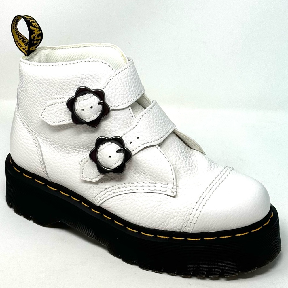 Dr. Martens Devon Flower white Buckle Boots. - Picture 11 of 13